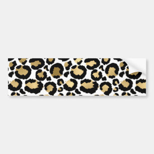 Monochromatic Leopard Spots Wild Glam Fashionable Bumper Sticker