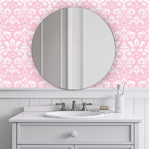 Monochromatic Pink Fleur Wallpaper
