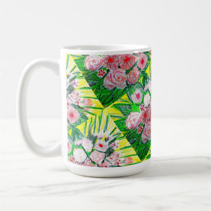 Monochromatic, Rosas, Dianthus caryophyllus, Gerb Coffee Mug