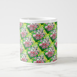 Monochromatic, Rosas, Dianthus caryophyllus, Gerb Large Coffee Mug