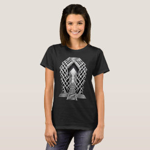 Monochromatic Stairway: Obelisk of Contrasts T-Shirt