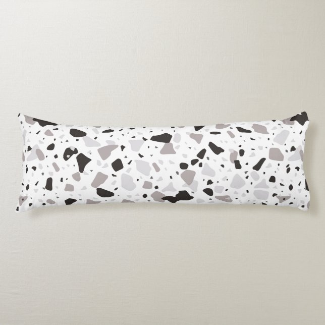 Monochromatic Terrazzo Pattern Body Cushion (Front)