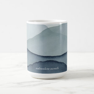 Monochromatic Watercolor Mountains Coffee Mug