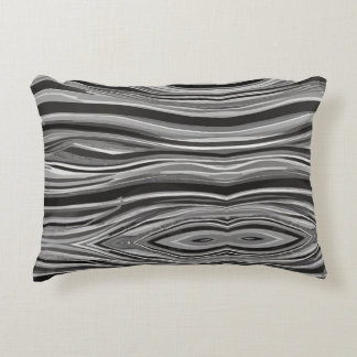 Monochromatic Waves Decorative Cushion