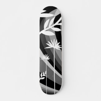 Monochromatic White Plant  Skateboard