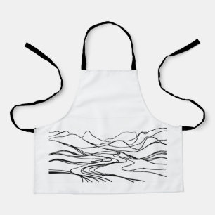 Monochromatic zen tranquility apron