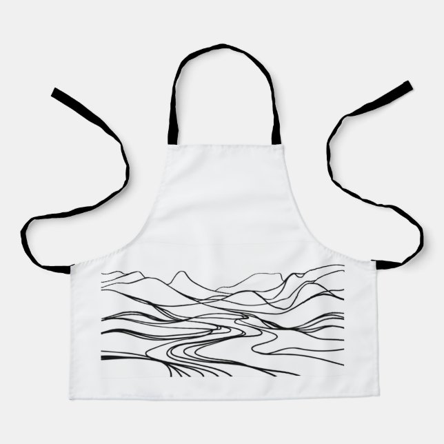 Monochromatic zen tranquility apron (Front)