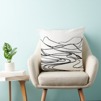 Monochromatic zen tranquility pillow