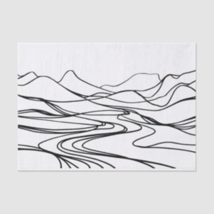 Monochromatic zen tranquility tissue paper