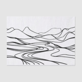 Monochromatic zen tranquility tissue paper