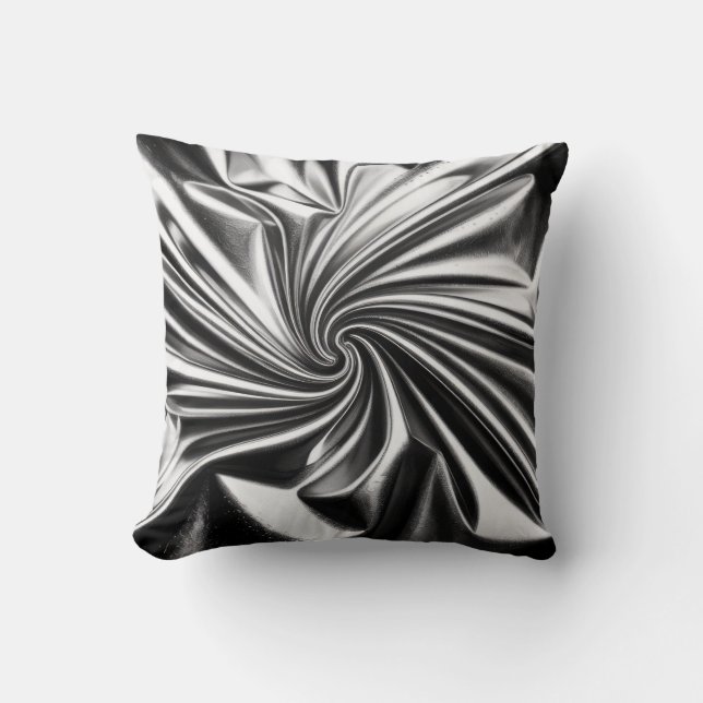 Monochrome abstract texture cushion (Front)