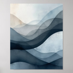 Monochrome Abstract Wall Art with Soft Gradients