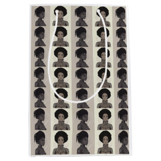 Monochrome Afrofuturist Queens Medium Gift Bag