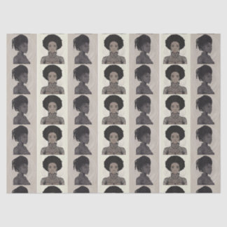 Monochrome Afrofuturist Queens Tissue Paper