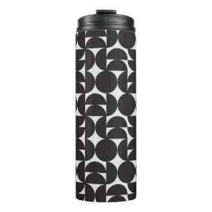 monochrome art shape geometry mid century pattern  thermal tumbler