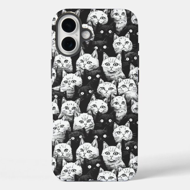 Monochrome Artistic Cat  Case-Mate iPhone Case (Back)