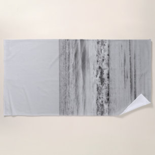 Monochrome Atlantic Ocean Bliss 1 #ocean #art Beach Towel
