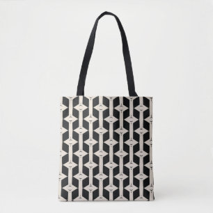 Monochrome Balance Geometric Seamless Pattern Tote Bag