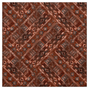 Monochrome beige brown ethnic pattern. fabric