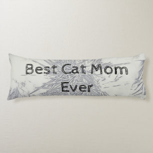 Monochrome Best Cat Mum Ever Body Cushion