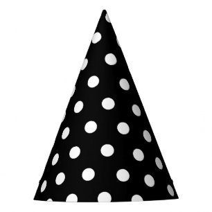 Monochrome Black and White Dots Party Hat