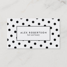 Monochrome black and white polka dots