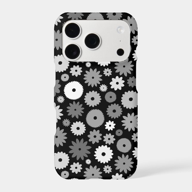 Monochrome Blooms Repeat Pattern (Back)