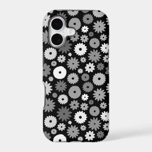 Monochrome Blooms Repeat Pattern Case-Mate iPhone