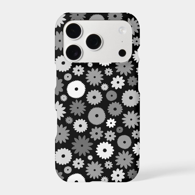 Monochrome Blooms Repeat Pattern Case-Mate iPhone (Back)