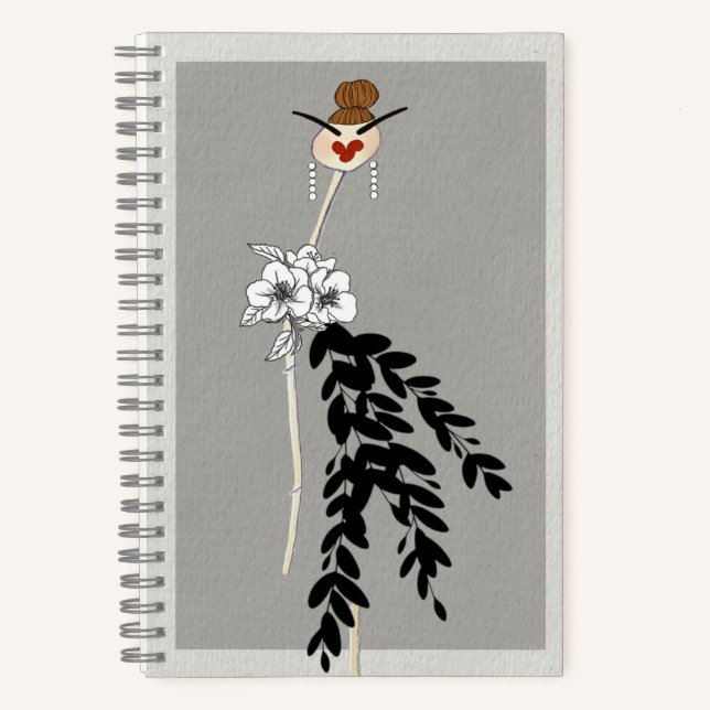 Monochrome Blossoms Notebook (Front)