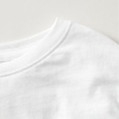Monochrome Blue Plain Texts Kids Birthday T-Shirt (Detail - Neck (in White))