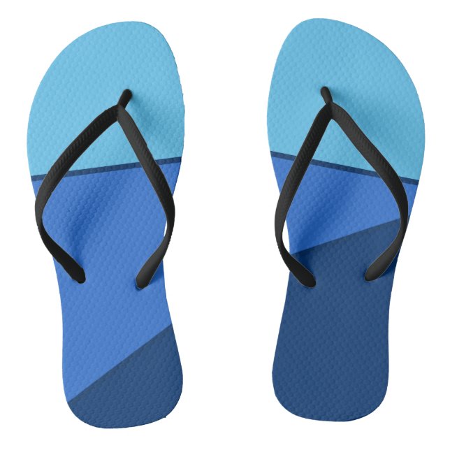 Monochrome Blue Shades Colour block Thongs (Footbed)