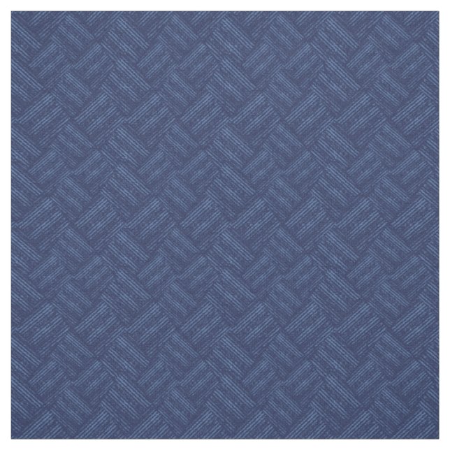 Monochrome blue textured herringbone pattern. fabric (Swatch)
