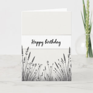Monochrome Botanical Card