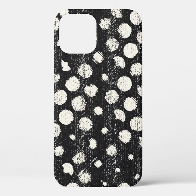 Monochrome Broken Dots Brushed Textured Background Case-Mate iPhone Case (Back)