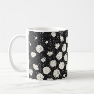 Monochrome Broken Dots Brushed Textured Background Coffee Mug