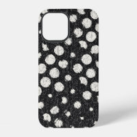 Monochrome Broken Dots Brushed Textured Background