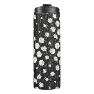 Monochrome Broken Dots Brushed Textured Background Thermal Tumbler