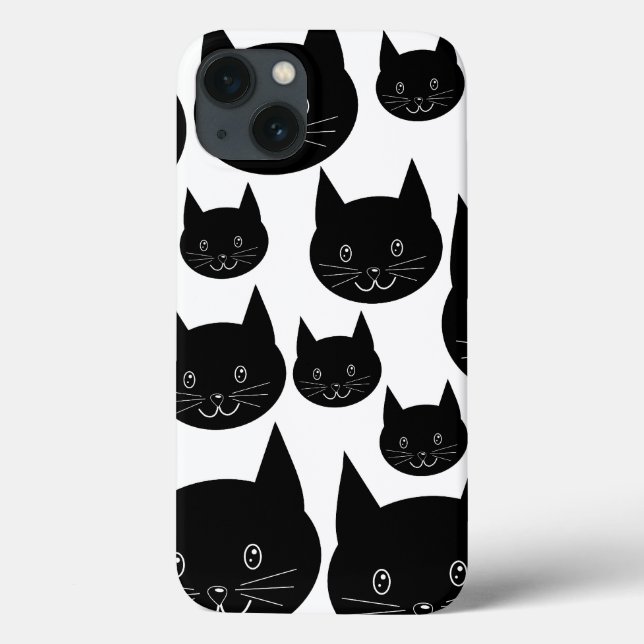Monochrome Cat Design. Case-Mate iPhone Case (Back)