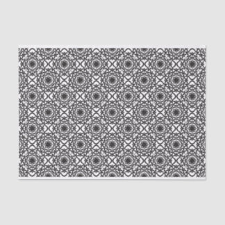 Monochrome Celtic Tangled Knot Pattern Tissue Paper