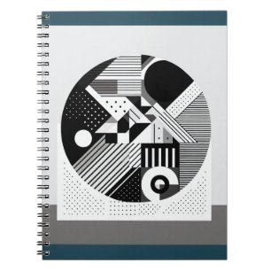 Monochrome Circle Design Notebook