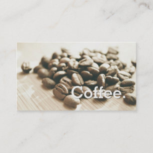 Monochrome Coffee Beans Simple Loyalty Punch-Card Card