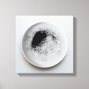 Monochrome coffee grounds texture abstract art 12 canvas print