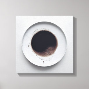 Monochrome coffee grounds texture abstract art 5 canvas print