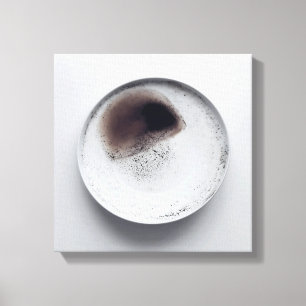 Monochrome coffee grounds texture abstract art 6 canvas print