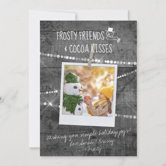 Monochrome Colour Pop Frosty Friends Snowman Card (Front)