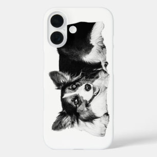 Monochrome Corgi Confidence iPhone 16 Case