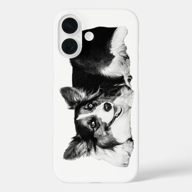 Monochrome Corgi Confidence Case-Mate iPhone Case (Back)