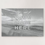 Monochrome Custom Image 20" x 30" 1000  pieces  Jigsaw Puzzle<br><div class="desc">Upload your photo and create your personalised and elegant Black and White Jigsaw Puzzle! Make your perfect and relaxing game for friends, couple, kids, family time and built together your best home decor. Do you want to buy this beach landscape with seagulls? This amazing photo by Frank Mckenna made in...</div>