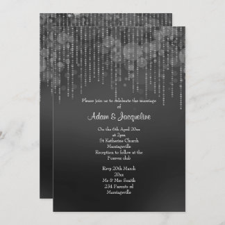 Monochrome Diamond ELEGANT WEDDING  Invitation